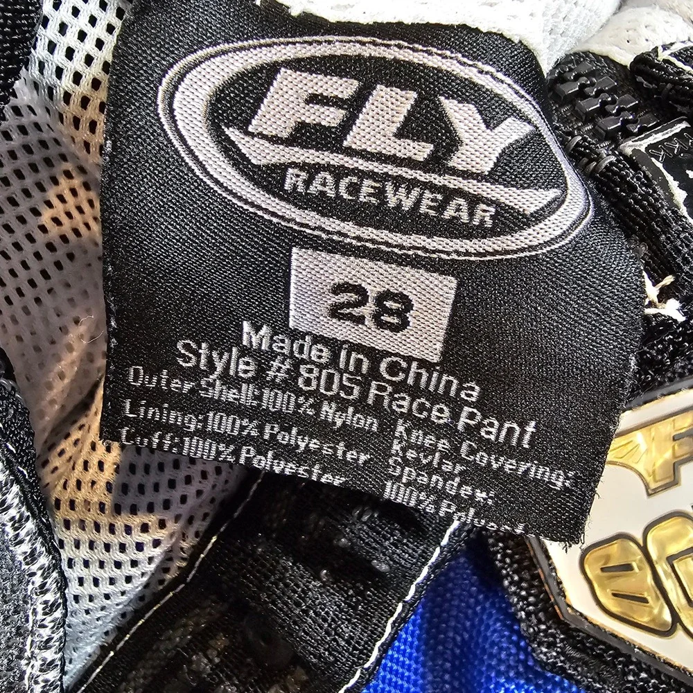 Fly Racing 805 Motocross Pants Black Mens Size 28 Kevlar Reinforced MX Gear‎